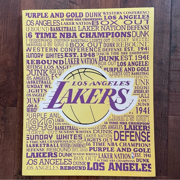 L.A. LAKERS print on canvas, authentic - Picture 1 of 11